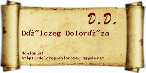 Délczeg Doloróza névjegykártya